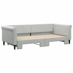 Divano Letto con Letto Estraibile Grigio Chiaro 90x200 Vellutocod mxl 130743 - Vista aggiuntiva 3
