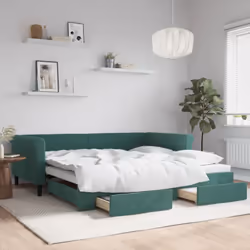 Questo letto da giorno 2 in 1 con il letto estraibile, che funge sia da divano che da letto, è un'aggiunta pratica e accattiv ...
