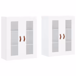 Armadietti a Parete 2 pz Bianchi in Legno Multistratocod mxl 119383 - Vista aggiuntiva 2