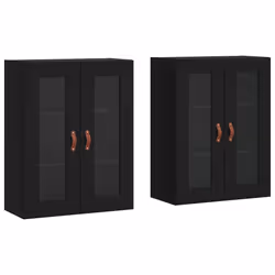 Armadietti a Parete 2 pz Neri in Legno Multistratocod mxl 94137 - Vista aggiuntiva 2