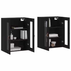 Armadietti a Parete 2 pz Neri in Legno Multistratocod mxl 94137 - Vista aggiuntiva 3