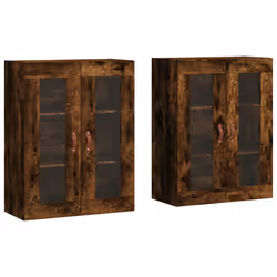 Armadietti a Parete 2 pz Rovere Fumo in Legno Multistratocod mxl 118075 - Vista aggiuntiva 2