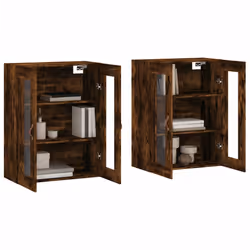 Armadietti a Parete 2 pz Rovere Fumo in Legno Multistratocod mxl 118075 - Vista aggiuntiva 3