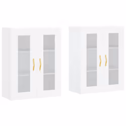 Armadietti a Parete 2 pz Bianchi in Legno Multistratocod mxl 101912 - Vista aggiuntiva 2