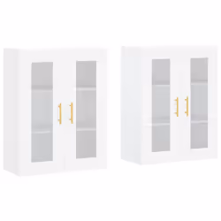 Armadietti a Parete 2 pz Bianchi in Legno Multistratocod mxl 70125 - Vista aggiuntiva 2