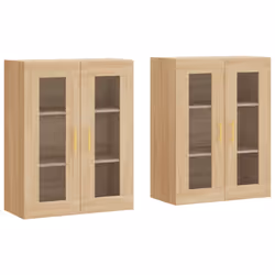 vidaXL Armadietti a Parete 2 pz Rovere Sonoma in Legno Multistrato - Vista aggiuntiva 2