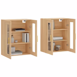 vidaXL Armadietti a Parete 2 pz Rovere Sonoma in Legno Multistrato - Vista aggiuntiva 3