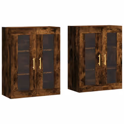 Armadietti a Parete 2 pz Rovere Fumo in Legno Multistratocod mxl 70126 - Vista aggiuntiva 2