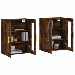 Armadietti a Parete 2 pz Rovere Fumo in Legno Multistratocod mxl 70126 - Vista aggiuntiva 3