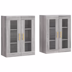 Armadietti a Parete 2 pz Grigio Sonoma in Legno Multistratocod mxl 94141 - Vista aggiuntiva 2