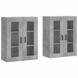 Armadietti a Parete 2 pz Grigio Cemento in Legno Multistratocod mxl 70128 - Vista aggiuntiva 2
