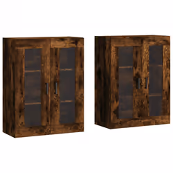 Armadietti a Parete 2 pz Rovere Fumo in Legno Multistratocod mxl 94144 - Vista aggiuntiva 2