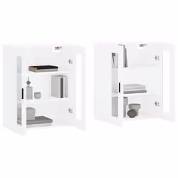 Armadietti a Parete 2 pz Bianchi in Legno Multistratocod mxl 118081 - Vista aggiuntiva 3