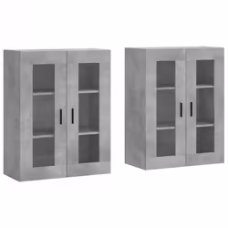 Armadietti a Parete 2 pz Grigio Cemento in Legno Multistratocod mxl 70131 - Vista aggiuntiva 2