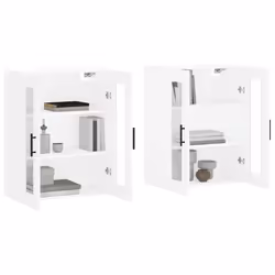 Armadietti a Parete 2 pz Bianchi in Legno Multistratocod mxl 94146 - Vista aggiuntiva 3