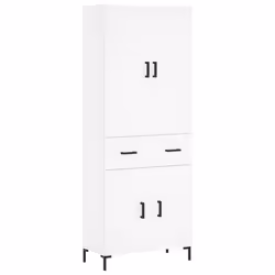vidaXL Credenza Bianca 69,5x34x180 cm in Legno Multistrato - Vista aggiuntiva 2