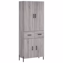 Credenza Grigio Sonoma 69,5x34x180 cm in Legno Multistratocod mxl 125817 - Vista aggiuntiva 2