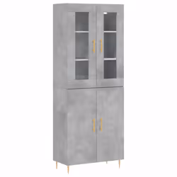Credenza Grigio Cemento 69,5x34x180 cm in Legno Multistratocod mxl 101516 - Vista aggiuntiva 2