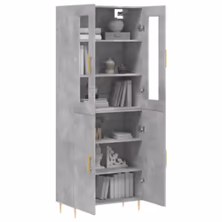Credenza Grigio Cemento 69,5x34x180 cm in Legno Multistratocod mxl 101516 - Vista aggiuntiva 3