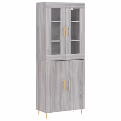 Credenza Grigio Sonoma 69,5x34x180 cm in Legno Multistratocod mxl 101897