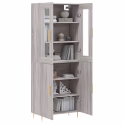 Credenza Grigio Sonoma 69,5x34x180 cm in Legno Multistratocod mxl 101897