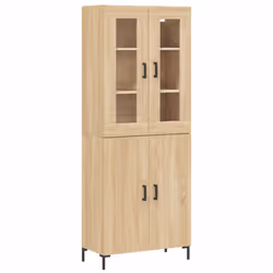 Credenza Rovere Sonoma 69,5x34x180 cm in Legno Multistratocod mxl 77917 - Vista aggiuntiva 2