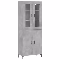 Credenza Grigio Cemento 69,5x34x180 cm in Legno Multistratocod mxl 101892 - Vista aggiuntiva 2