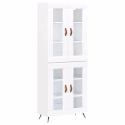 Credenza Bianca 69,5x34x180 cm in Legno Multistratocod mxl 125834 - Vista aggiuntiva 2