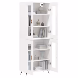 Credenza Bianca 69,5x34x180 cm in Legno Multistratocod mxl 125834 - Vista aggiuntiva 3