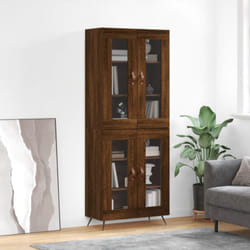 Credenza, Madia per salotto Rovere Marrone 69, 5x34x180 cm in Legno Multistrato Vidaxl