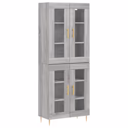 Credenza Grigio Sonoma 69,5x34x180 cm in Legno Multistratocod mxl 77924