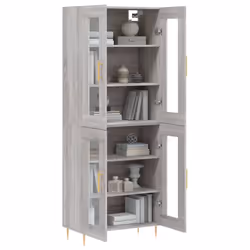Credenza Grigio Sonoma 69,5x34x180 cm in Legno Multistratocod mxl 77924