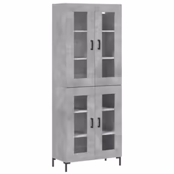 Credenza Grigio Cemento 69,5x34x180 cm in Legno Multistratocod mxl 125827