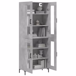 Credenza Grigio Cemento 69,5x34x180 cm in Legno Multistratocod mxl 125827