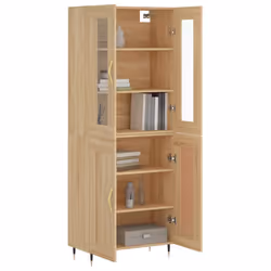 vidaXL Credenza Rovere Sonoma 69,5x34x180 cm in Legno Multistrato - Vista aggiuntiva 3