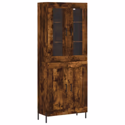 vidaXL Credenza Rovere Fumo  69,5x34x180 cm in Legno Multistrato - Vista aggiuntiva 2