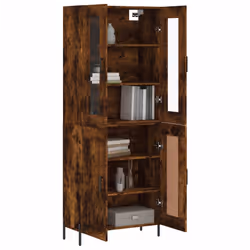 vidaXL Credenza Rovere Fumo  69,5x34x180 cm in Legno Multistrato - Vista aggiuntiva 3