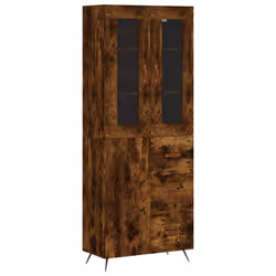 Credenza Rovere Fumo 69,5x34x180 cm in Legno Multistratocod mxl 101946 - Vista aggiuntiva 2