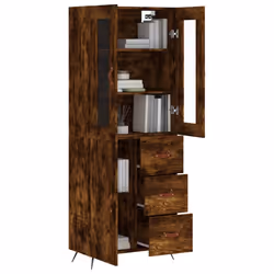 Credenza Rovere Fumo 69,5x34x180 cm in Legno Multistratocod mxl 101946 - Vista aggiuntiva 3