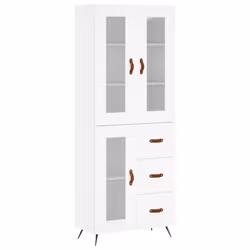 Credenza Bianca 69,5x34x180 cm in Legno Multistratocod mxl 102071 - Vista aggiuntiva 2