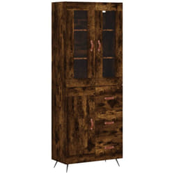 Vidaxl - Credenza Rovere Fumo 69,5x34x180 cm in Legno Multistrato