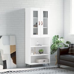vidaXL Credenza Bianca 69,5x34x180 cm in Legno Multistrato
