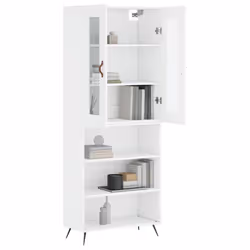 vidaXL Credenza Bianca 69,5x34x180 cm in Legno Multistrato - Vista aggiuntiva 3