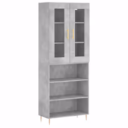 Credenza Grigio Cemento 69,5x34x180 cm in Legno Multistratocod mxl 77947 - Vista aggiuntiva 2