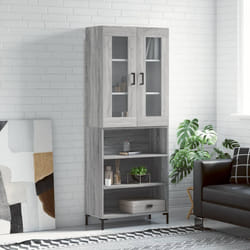 vidaXL Credenza Grigio Sonoma 69,5x34x180 cm in Legno Multistrato
