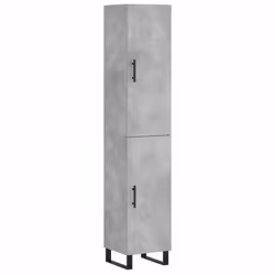 vidaXL Credenza Grigio Cemento 34,5x34x180 cm in Legno Multistrato - Vista aggiuntiva 2