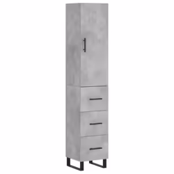 vidaXL Credenza Grigio Cemento 34,5x34x180 cm in Legno Multistrato - Vista aggiuntiva 2