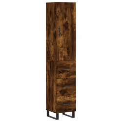 vidaXL Credenza Rovere Fumo 34,5x34x180 cm in Legno Multistrato - Vista aggiuntiva 2
