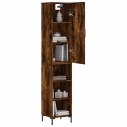 Credenza Rovere Fumo 34,5x34x180 cm in Legno Multistratocod mxl 78070 - Vista aggiuntiva 3
