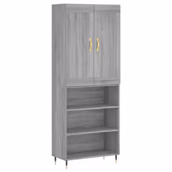 Credenza Grigio Sonoma 69,5x34x180 cm in Legno Multistratocod mxl 131487 - Vista aggiuntiva 2